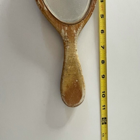 Vintage Wood Hand Mirror - Picture 4 of 6